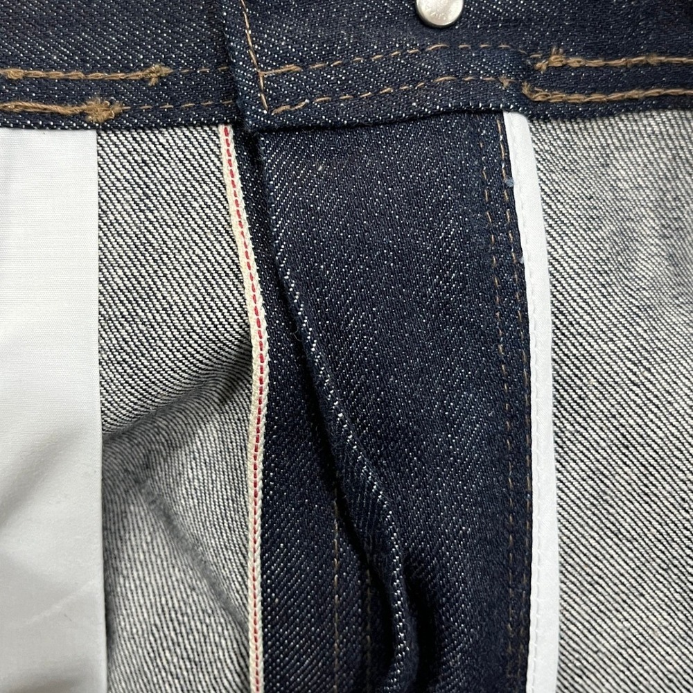 PLAC x O.A.M Wide Raw Denim Carpenter Jeans Mens Size 34 Dark Wash - Picture 9 of 10